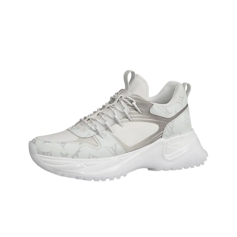 LOUIS VUITTON Run Away Cushioning Wear-Resistant Low-Top Casual Shoes Men's White-0