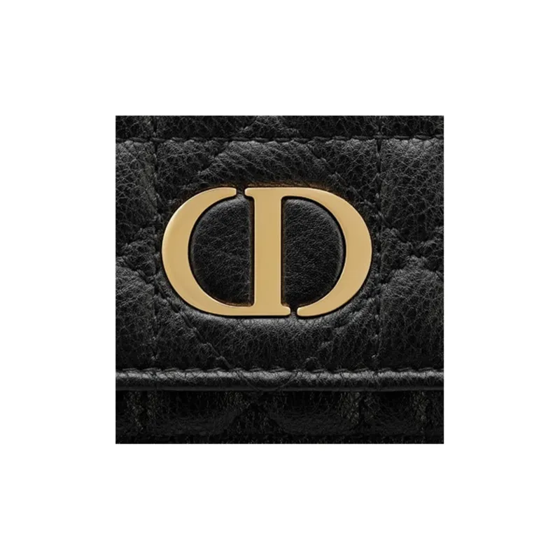 DIOR Caro Soft Cow Leather Fanny Pack, Clutch, Shoulder Bag, Crossbody Bag Women's Black-5