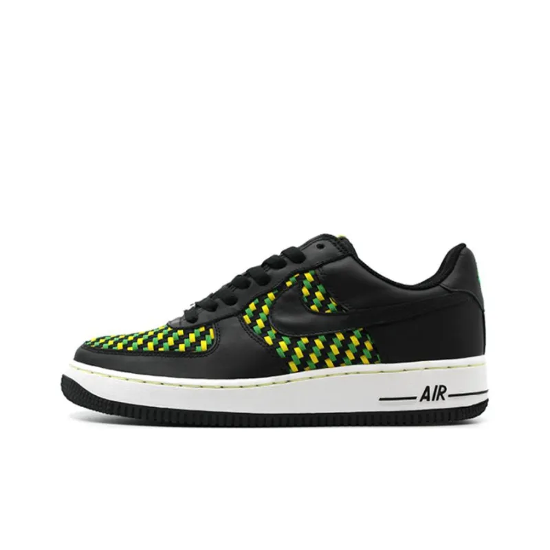 Nike Air Force 1 Low Premium Woven Black Green Yellow-0