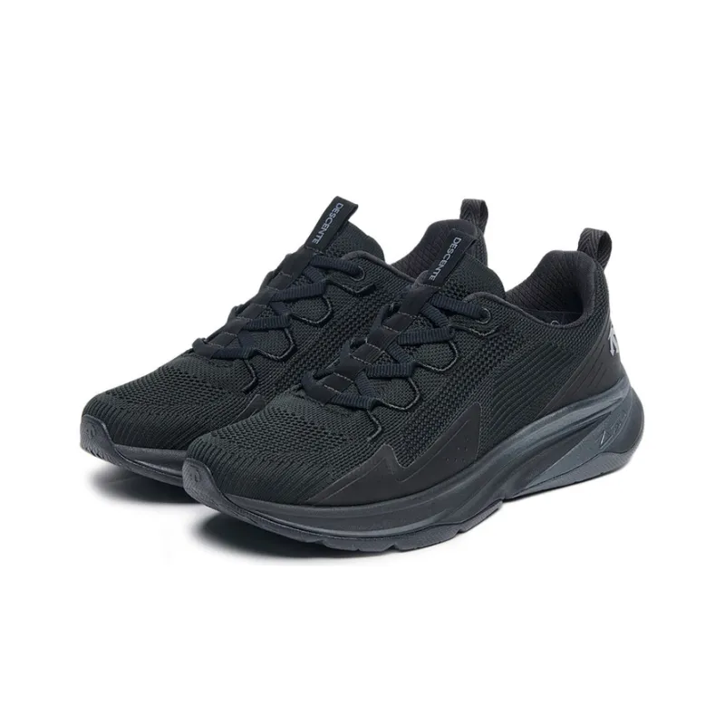 DESCENTE Running Series Non slip Wear resistant Shock Absorption Low Top Casual Running Shoes Women's Black-1