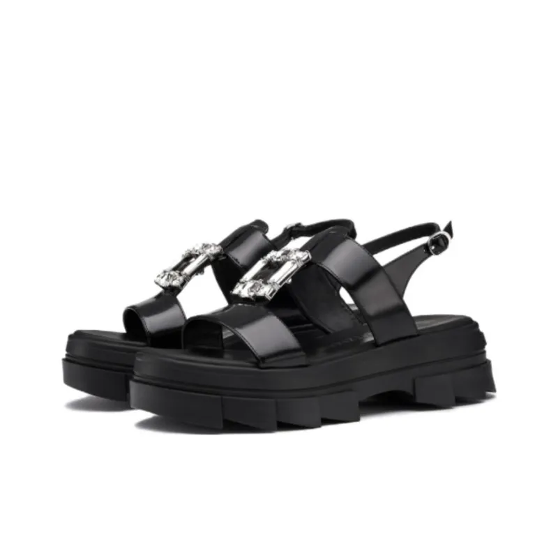 Stuart Weitzman/SW SAINT TROPEZ NOHO SANDAL Strap Sandals Women's Black-2