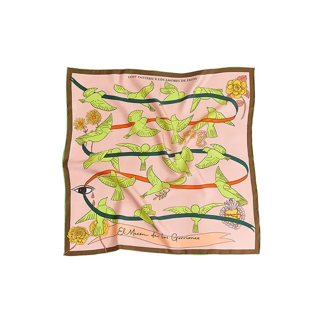 LOST PATTERN Silk Scarves Unisex-1