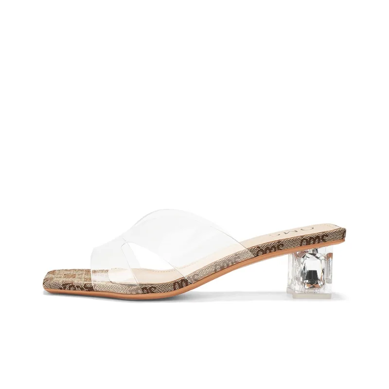 OMS Slide Slippers Women's Transparent Black/Transparent Champagne/Transparent Silver-6