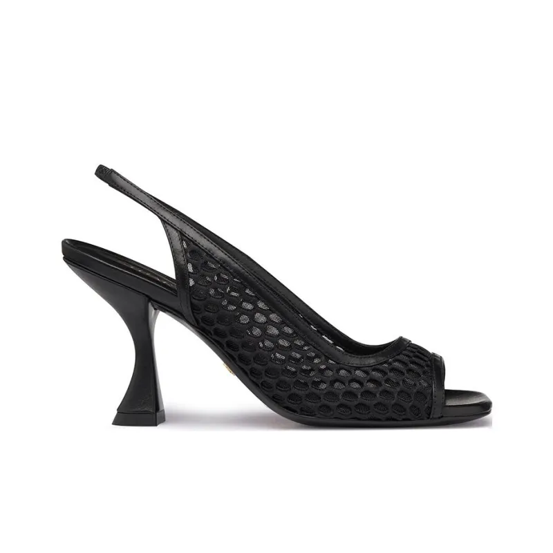 Stuart Weitzman/SW CAYMAN XCURVE 85 SLINGBACK SANDAL Strap Sandals Women's Black-1
