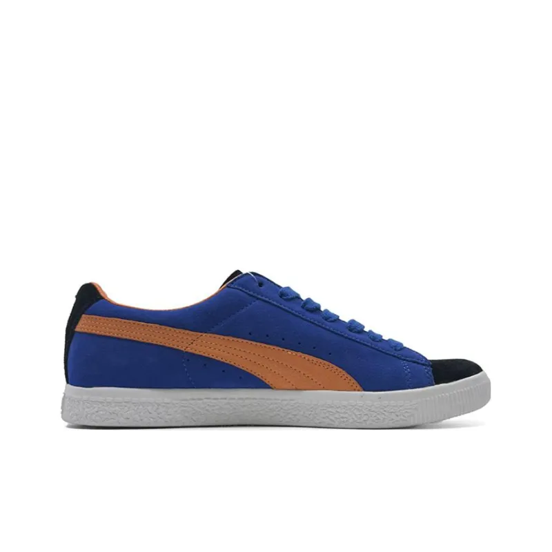 PUMA Clyde OG Skateboard Shoes Men Low-Top Blue/Black/Orange-1