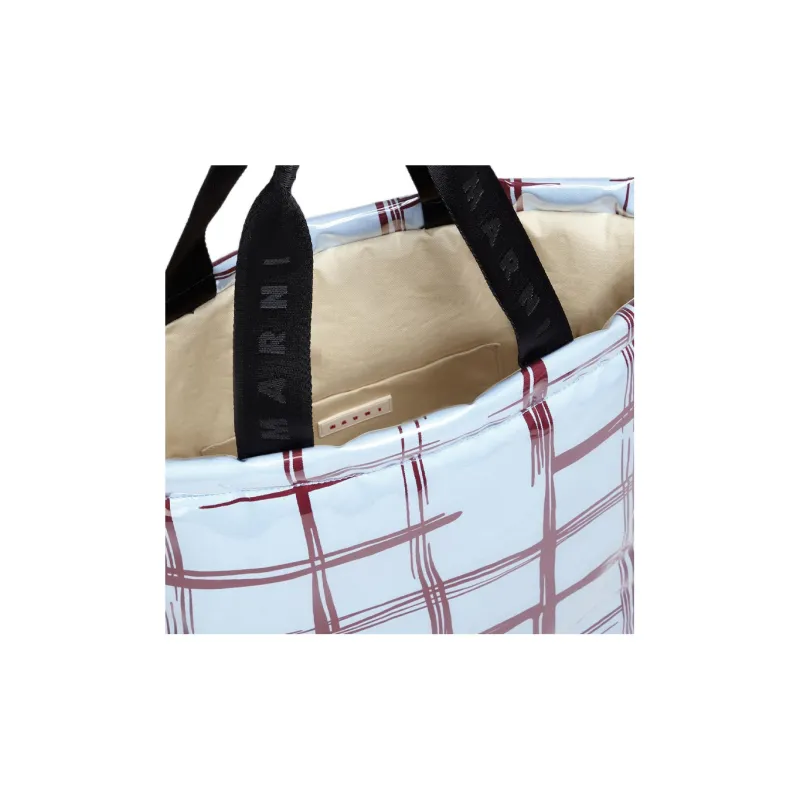 MARNI Checked Logo Patch Tote Bag-3