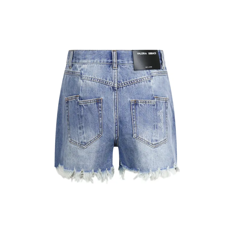 Valeria Obbaco Valeria Obbaco Fun Series Denim Shorts Women's Blue-1