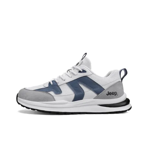 Jeep Running Shoes Men Low-Top White/Blue