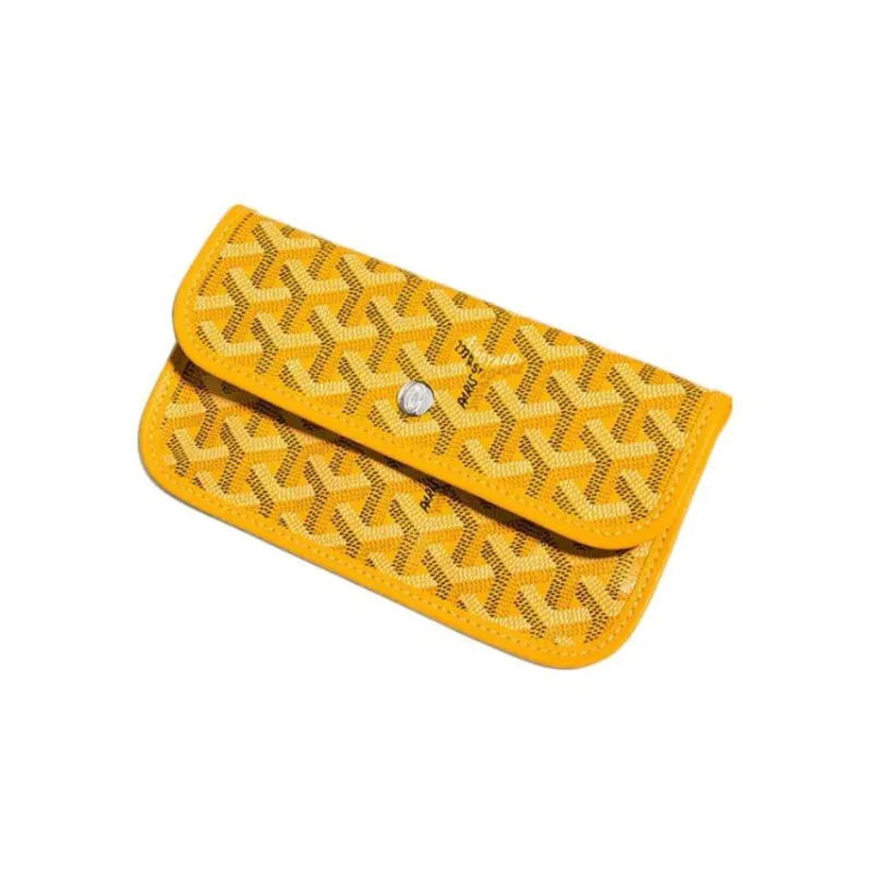 GOYARD Saint Louis Canvas With Calfskin Combo Bag Tote One Shoulder Handbag Large Size Unisex Yellow-3