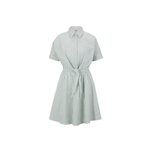 HUGO BOSS Short-Sleeved Dresses Women's Green