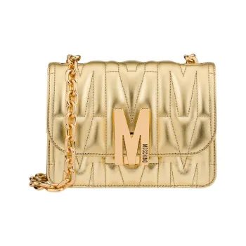 MOSCHINO Sheepskin Crossbody Bag, Shoulder Bag Mini Women's Gold