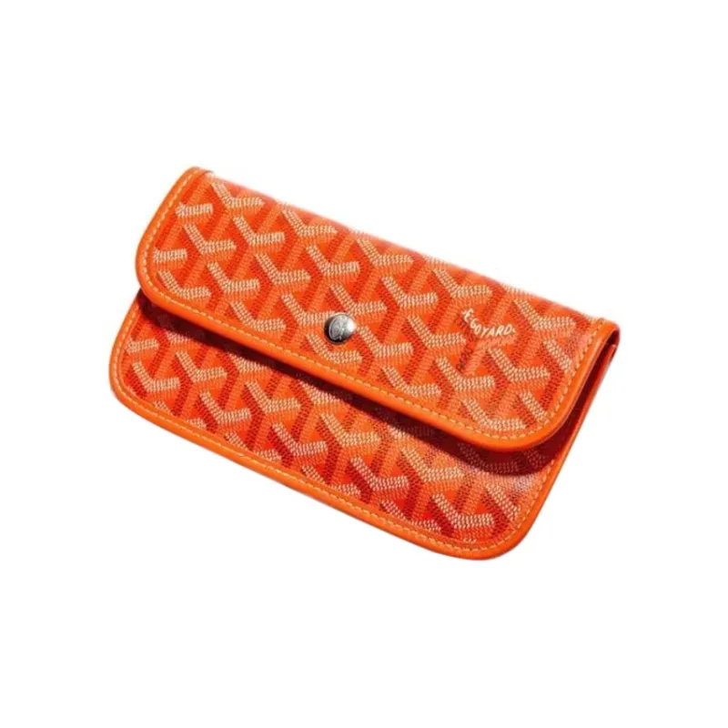 GOYARD Saint Louis Canvas With Calfskin Combo Bag Tote One Shoulder Handbag Large Size Unisex Orange-3