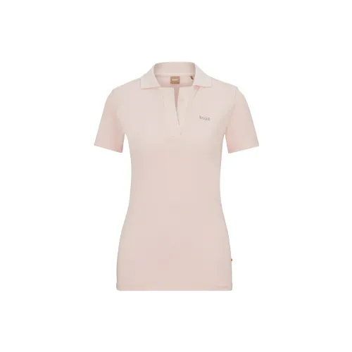 HUGO BOSS Polo Shirts Women's Light Pink