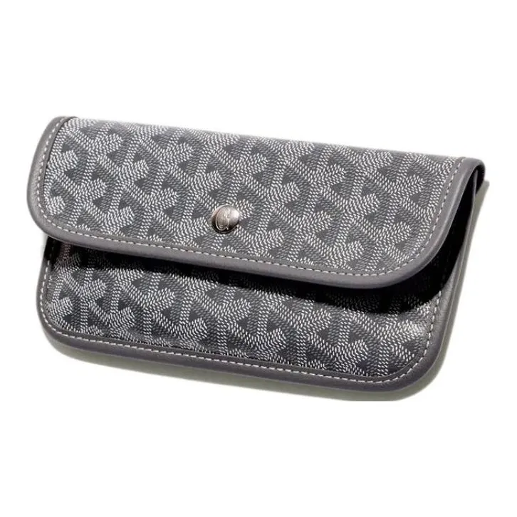 GOYARD Saint Louis Canvas With Calfskin Combo Bag Tote One Shoulder Handbag Large Size Unisex Gray-3