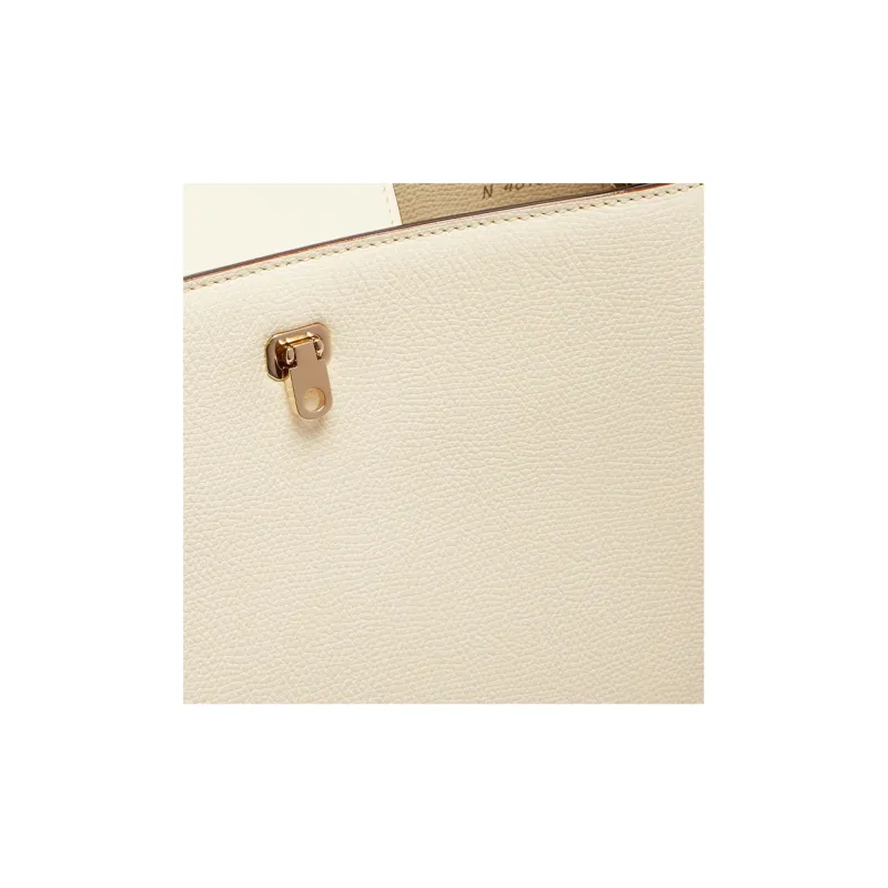 Valextra Brera Millepunte Calfskin Handbag Shoulder Bag Women's White-3