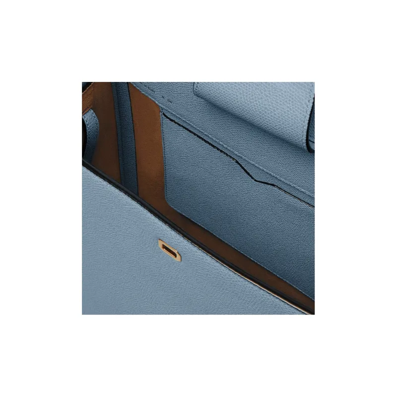 Valextra Brera Millepunte Calfskin Handbag Shoulder Bag Women's Blue-3