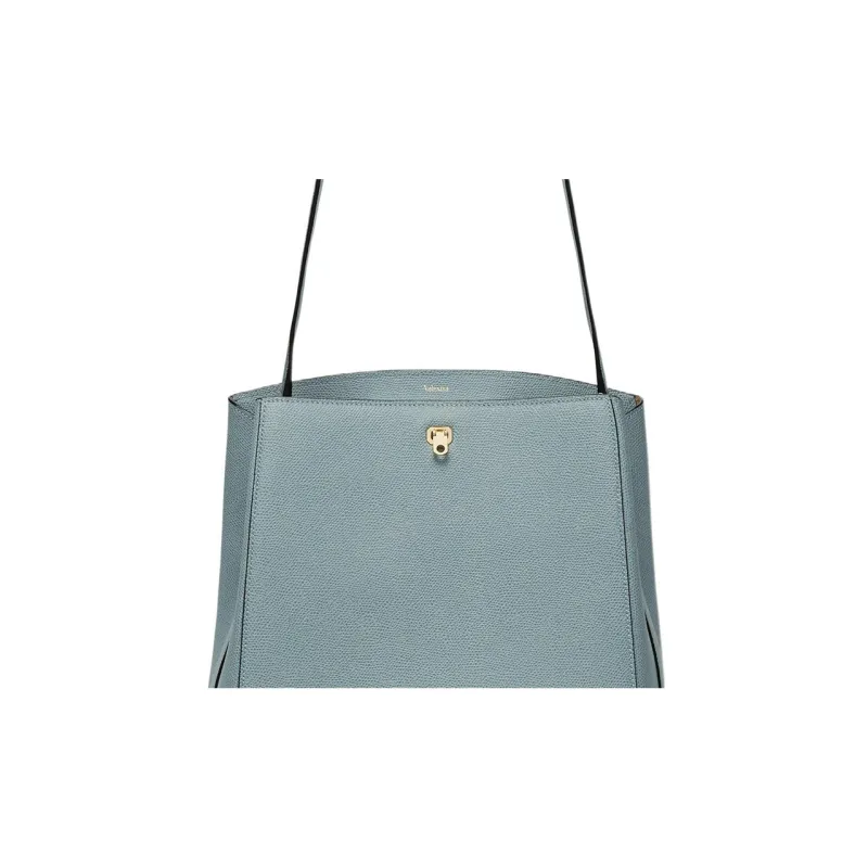 Valextra Brera Millepunte Calfskin Handbag Shoulder Bag Women's Smolder Blue-4
