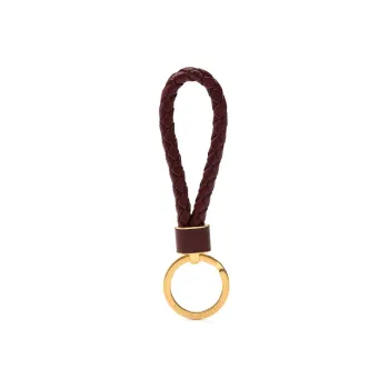 Bottega Veneta Sheepskin Keychains Unisex Dark Purple