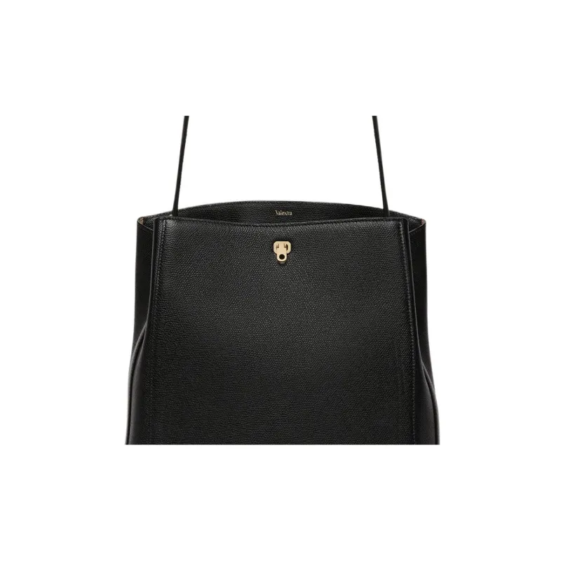 Valextra Brera Millepunte Calfskin Handbag Shoulder Bag Women's Black-4