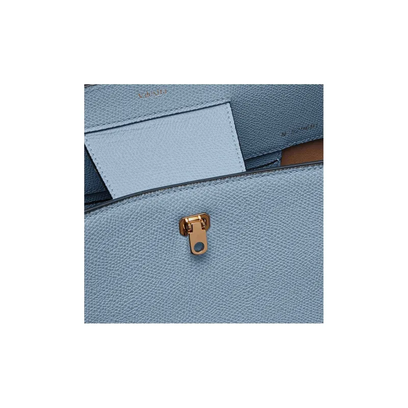 Valextra Brera Millepunte Calfskin Handbag Shoulder Bag Women's Blue-2