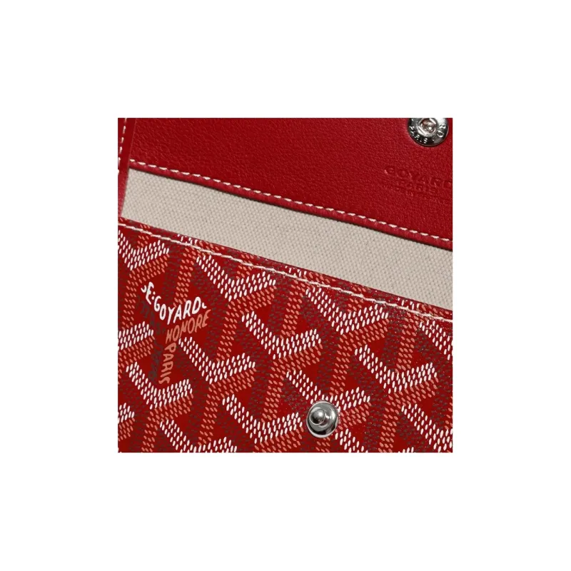 GOYARD Saint Louis Canvas With Calfskin Combo Bag Tote One Shoulder Handbag Large Size Unisex Red-4