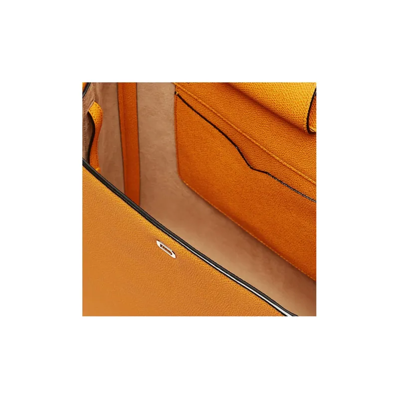 Valextra Brera Millepunte Calfskin Handbag Shoulder Bag Women's Saffron Yellow-3