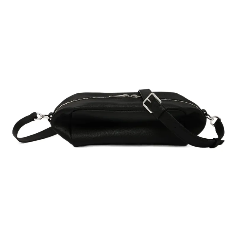 Valextra Millepunte Calfskin Shoulder Bag Crossbody Bag Mini Men's Black-2