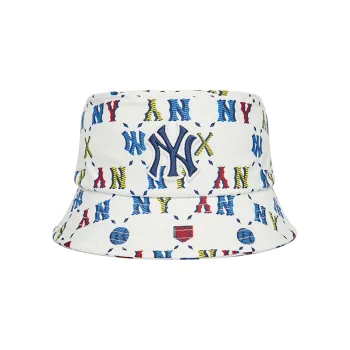 MLB Cotton Bucket Hats Unisex White