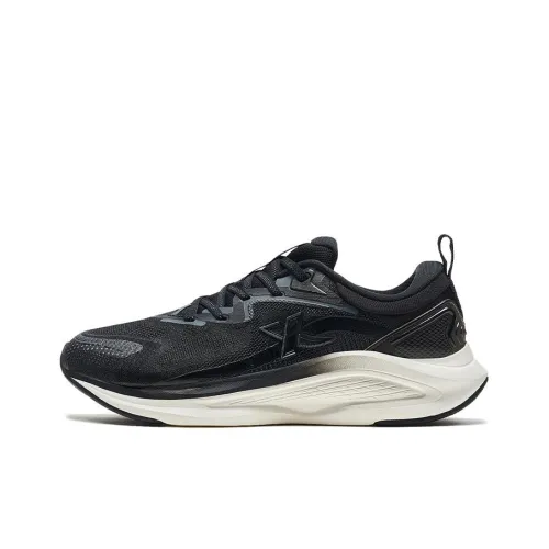 XTEP Breathable Anti Slip And Wear Resistant Low Top Running Shoes Men's Black Gray