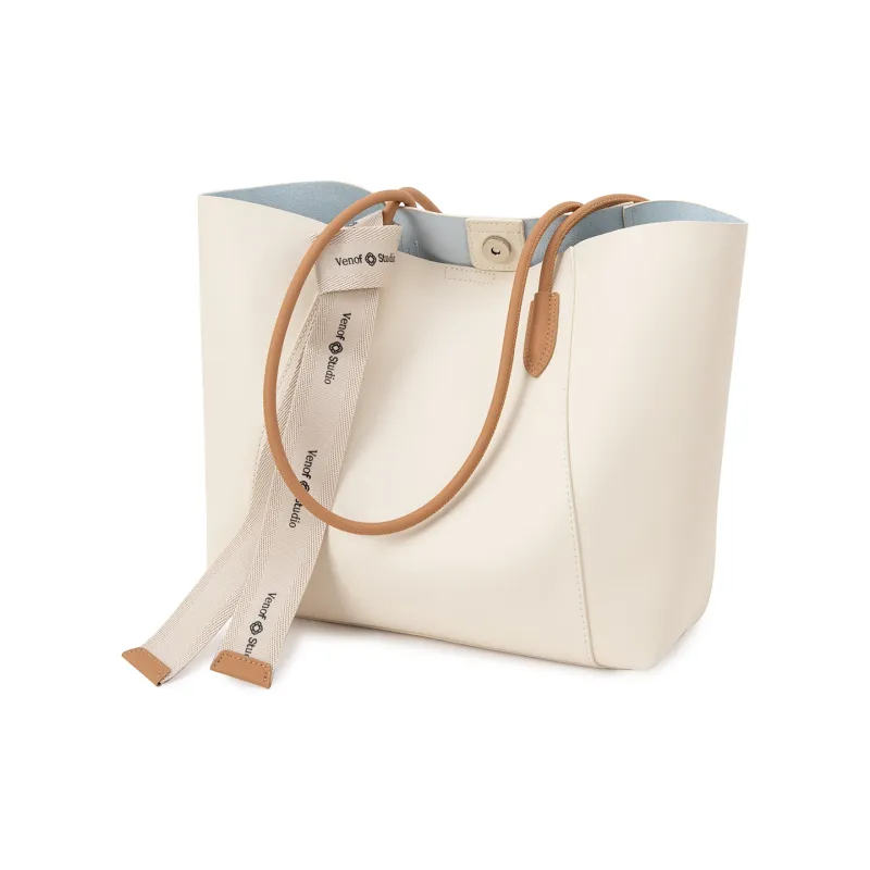 VENOF Soft Leather Tote Bag, Shopping Bag, Handbag, Shoulder Bag Women's Multicolor-11