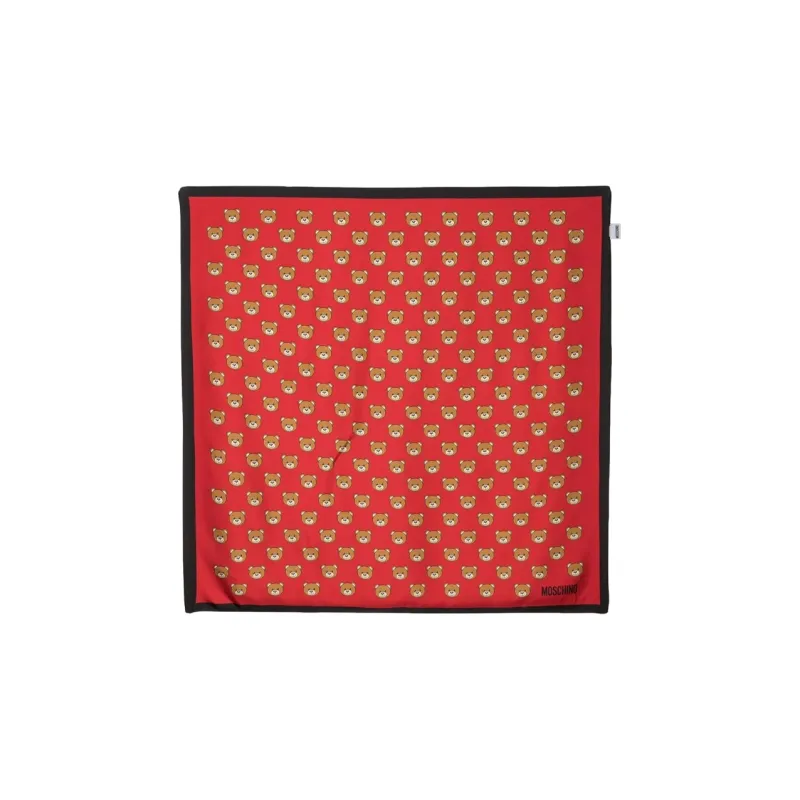MOSCHINO Teddy Bear print Silk Foulard-0