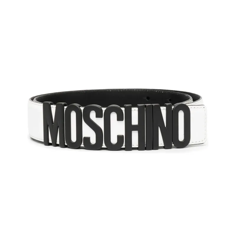 MOSCHINO Logo Plaque Belt-0