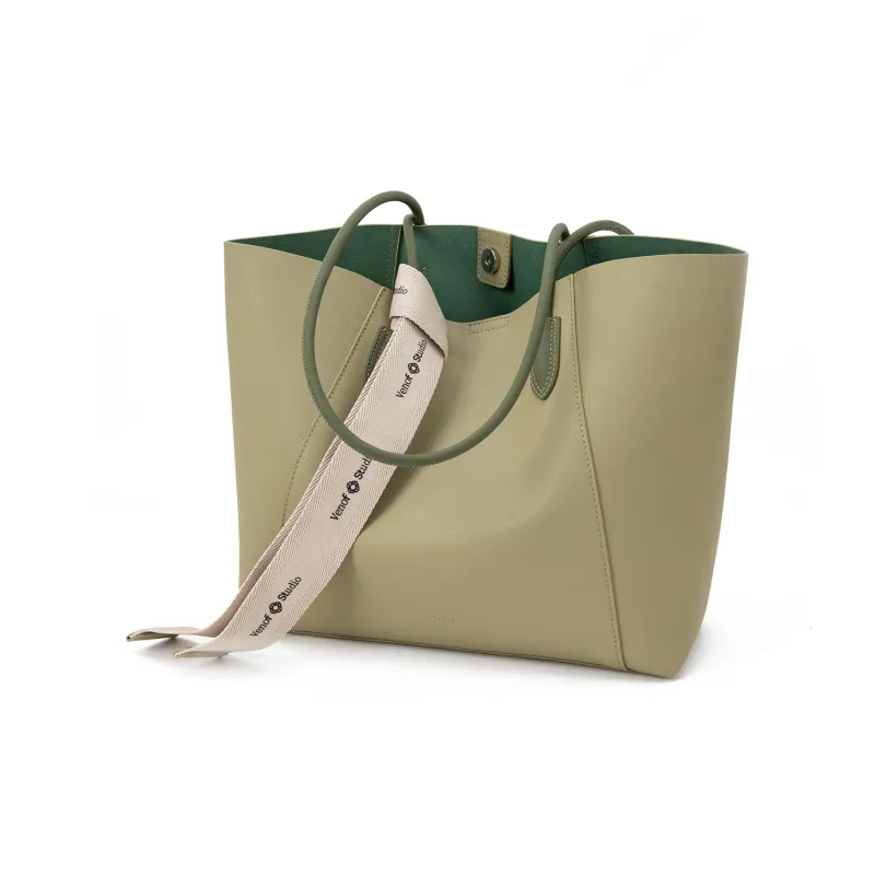 VENOF Soft Leather Tote Bag, Shopping Bag, Handbag, Shoulder Bag Women's Multicolor-4