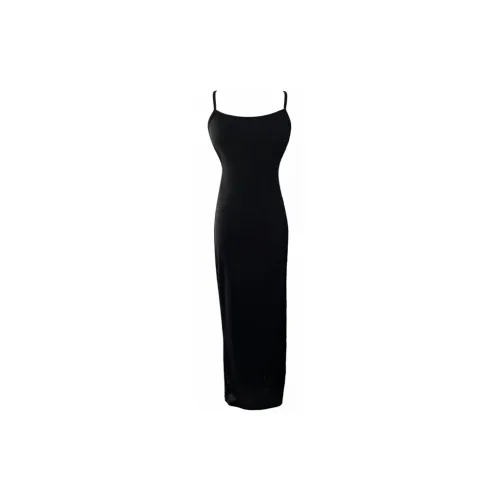 HUULOB Slip Dresses Women's Black