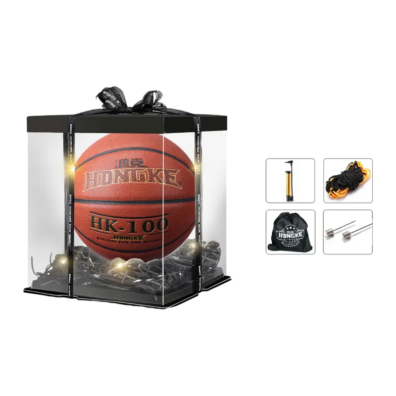 HONGKE PU Basketball Red Size 7 Ball Training Unisex-5