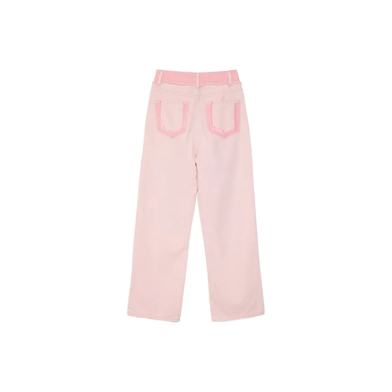 SUNSUNTOWN Jeans Women's Pink-1