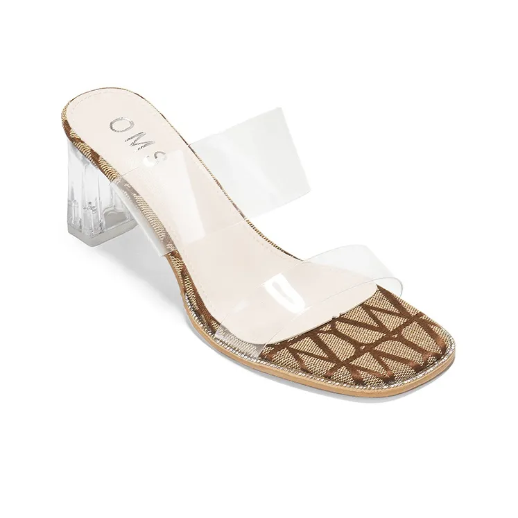 OMS Slide Slippers Women's Transparent Black/Transparent Champagne-11