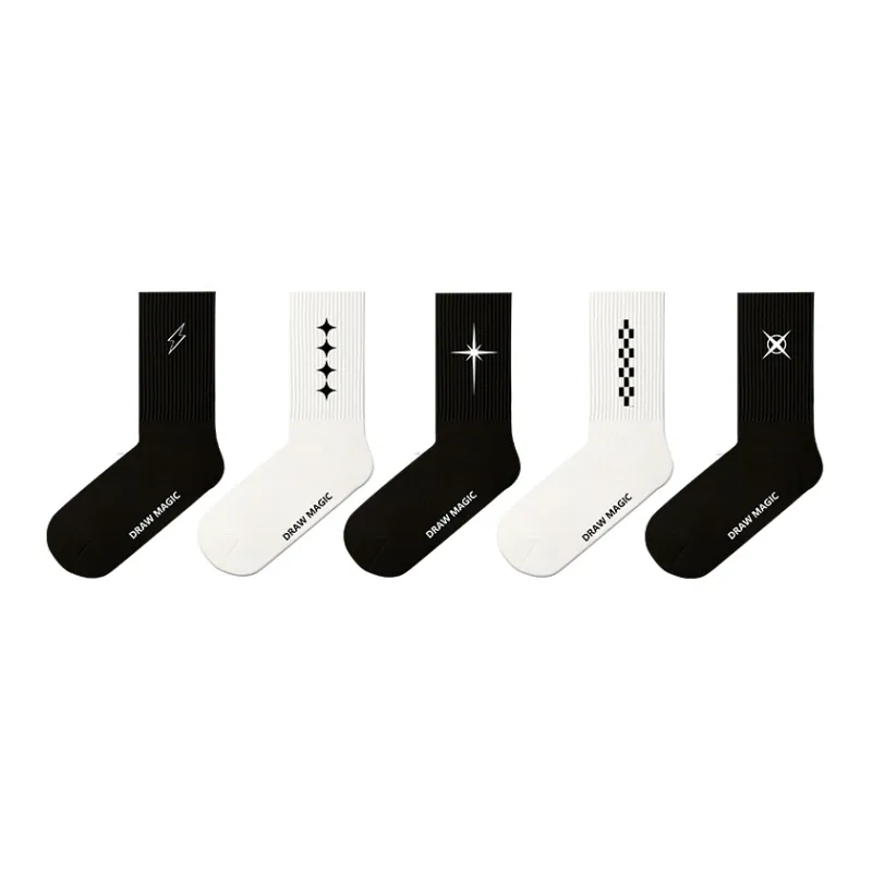 Duanmei Basketball Socks Spring And Autumn Unisex 5 Pack-0