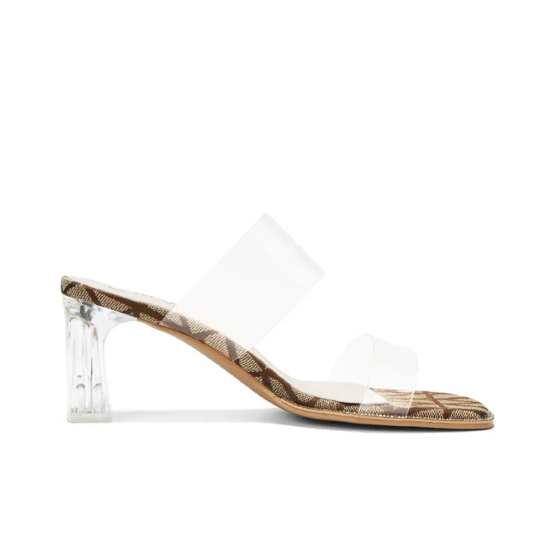 OMS Slide Slippers Women's Transparent Black/Transparent Champagne-10