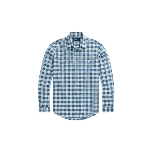 Polo Ralph Lauren Check-pattern Linen-blend Shirt