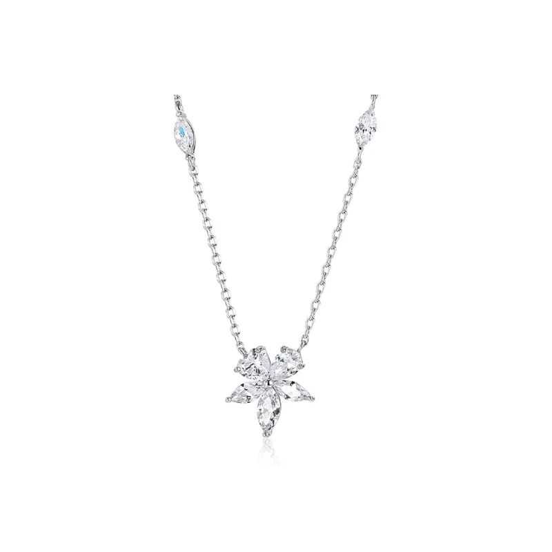 KADER S925 Silver Necklaces Women's Silver White-2