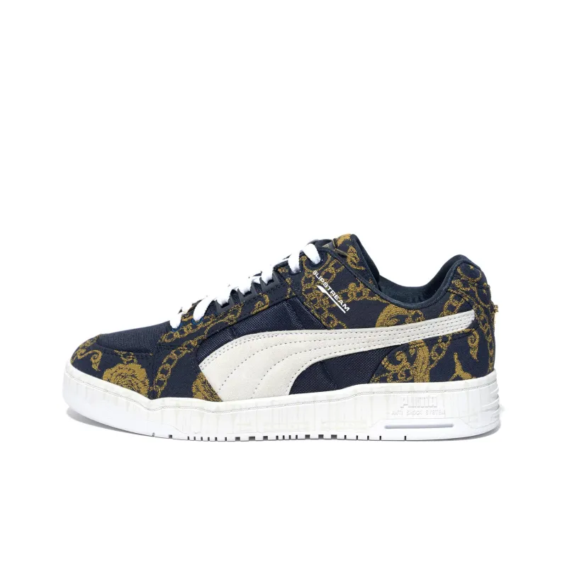 PUMA Slipstream Lo PHANTACi Anti Slip Wear Resistant Low Top Skateboard Shoes Unisex Blue Gold-0