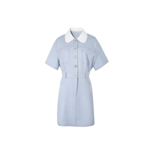 3COLOUR Short-Sleeved Dresses Women's Blue