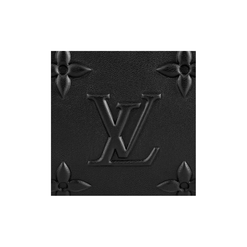 LOUIS VUITTON City Keepall Seal Cow Leather Travel Bag, Shoulder Bag, Crossbody Bag Regular Men's Black-4