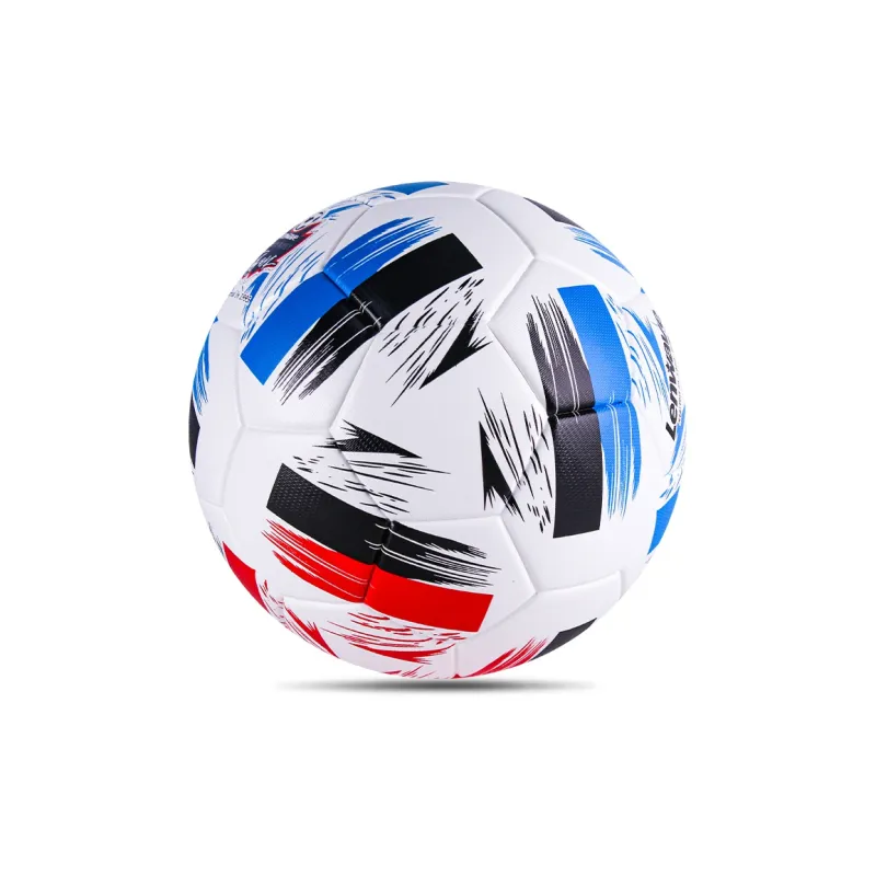 LENWAVE Size 5 Soccer TPU Machine Stitched Soccer Ball Unisex Blue Black Red-1