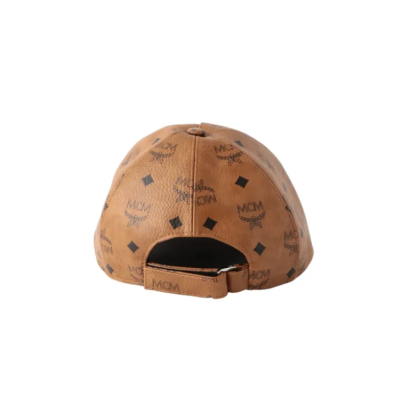 MCM Cotton Baseball Caps Unisex Camel-2