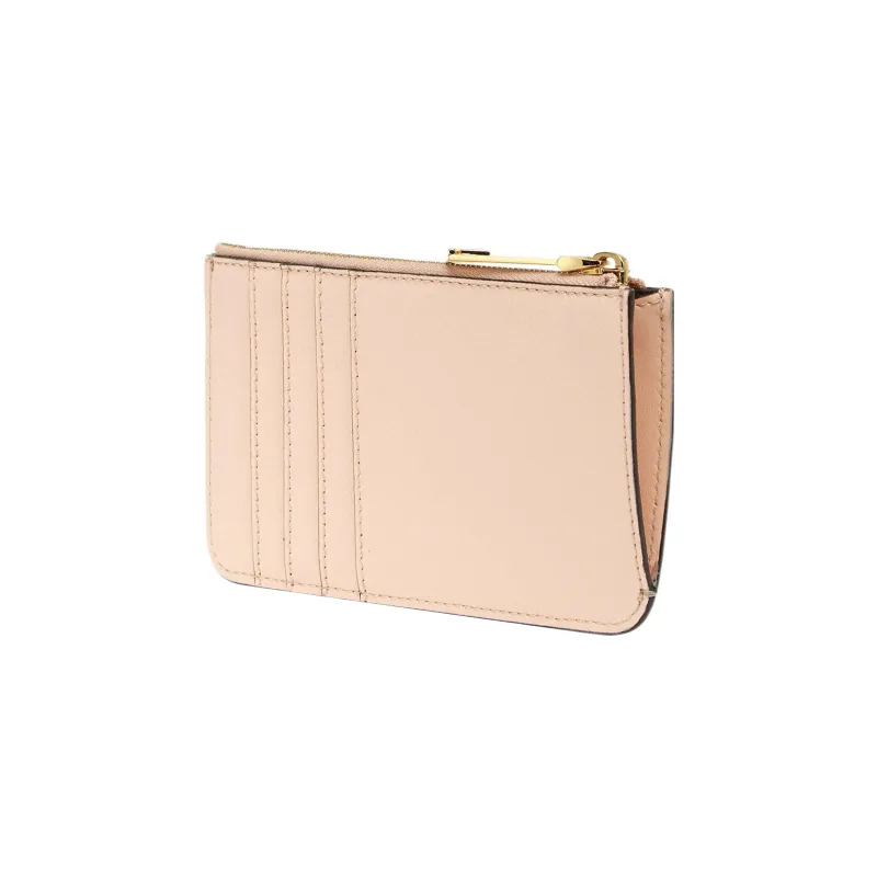 FENDI Leather Coin Purses Key Pouches Women's Light Pink/Dove Gray-1