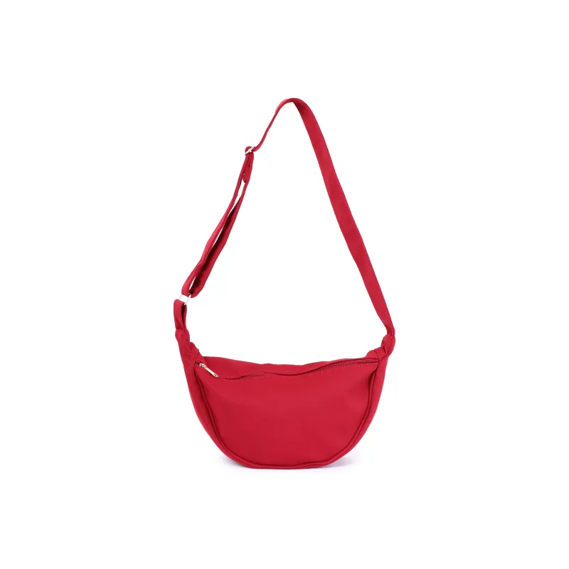 OTA Canvas Canvas Bag Shoulder Bag Dumpling Bag Commute Bag Crossbody Bag Small Size Unisex Red Black-6
