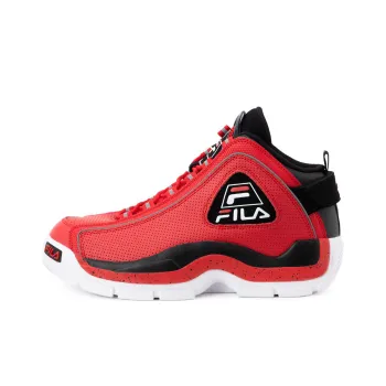 FILA Grant Hill 2 Pdr Anti-Slip Wear-Resistant High-Top Vintage Basketball Shoes Men's Red Black White