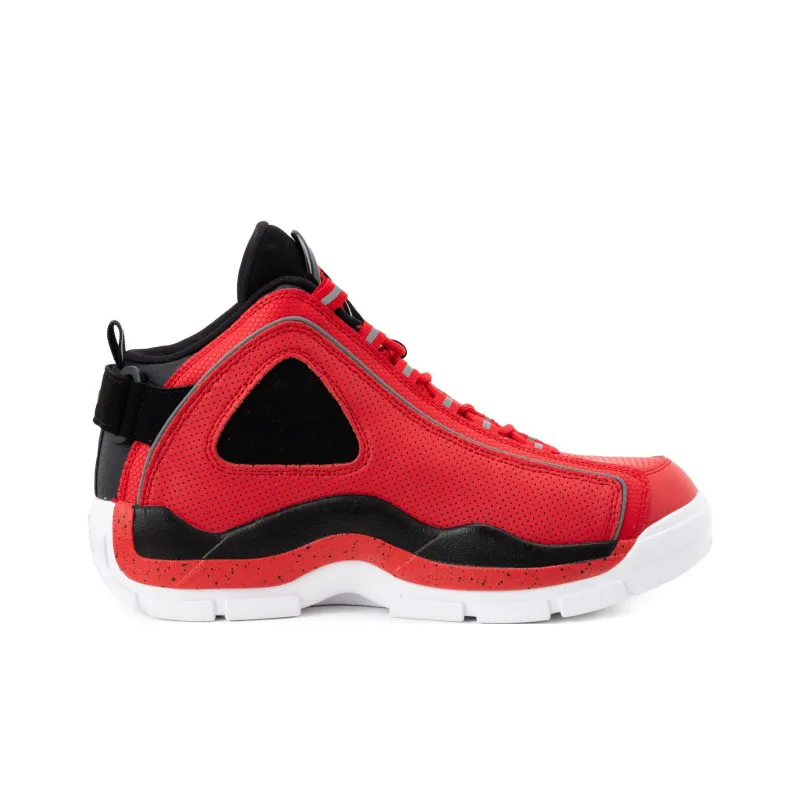 FILA Grant Hill 2 Pdr Anti-Slip Wear-Resistant High-Top Vintage Basketball Shoes Men's Red Black White-1